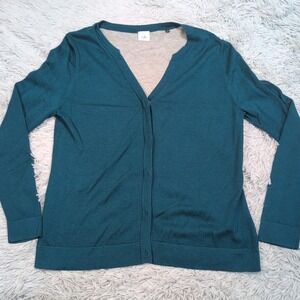 CAbi Deep Teal V-Neck Cardigan